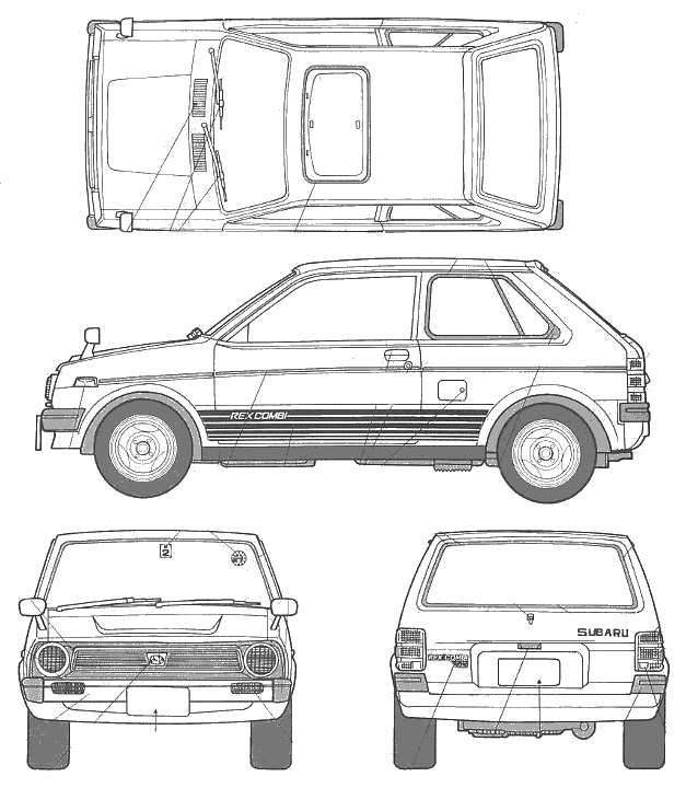 Car Subaru Rex Combi 1981