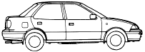 자동차 Suzuki Swift Mk2 4-Door Sedan