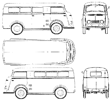 小汽车 Tempo Matador 1000 Microbus 1952