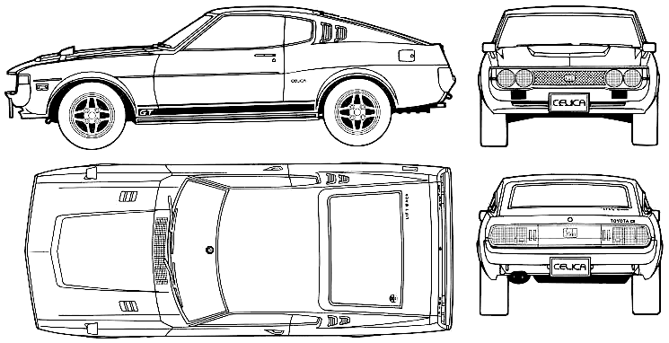자동차 Toyota Celica Liftback 2000GT 1973