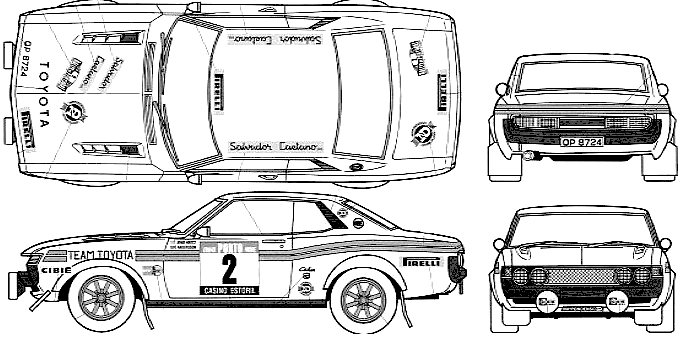 Auto Toyota Celica Rally 1976 