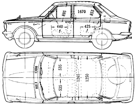 자동차 Toyota Corolla Mk. I 4-Door 1970