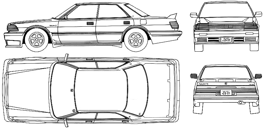 Auto Toyota Crown V8 1987