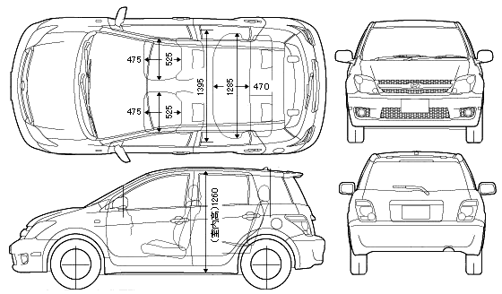 Karozza Toyota Ist 2005 (Scion Xa)