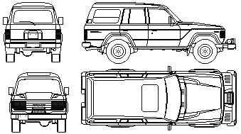 Cotxe Toyota Land Cruiser 62 Station Wagon 1986