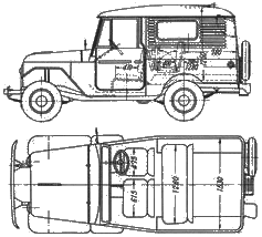자동차 Toyota Land Cruiser FJ28KB 1959