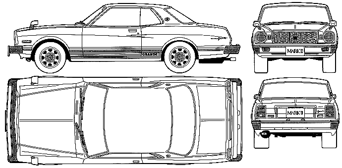 Karozza Toyota Mark II Grande Coupe 1976 