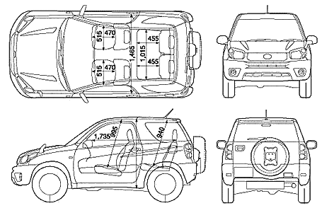 자동차 Toyota Rav4 3-Door 2005