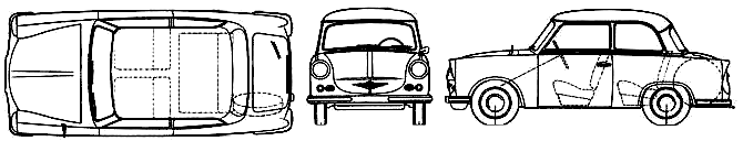 자동차 Trabant 500 1958 