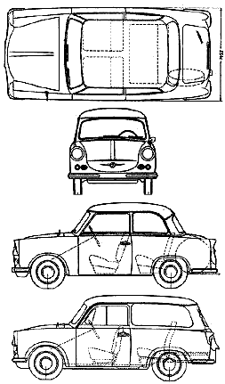Auto Trabant 500 1962