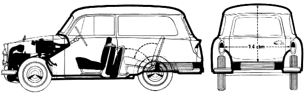 Mašīna Trabant 600 Combi 1963