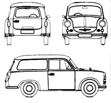 小汽車 Trabant 600 Combi 1965