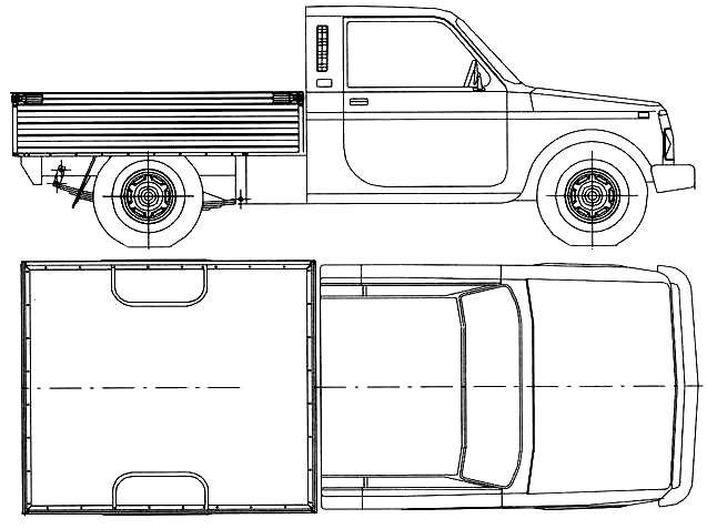 Car VAZ-2121 Lada Niva Pick-up