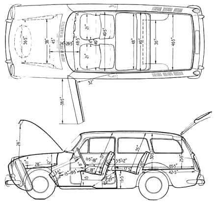 Car Volkswagen 1500 Variant 1963