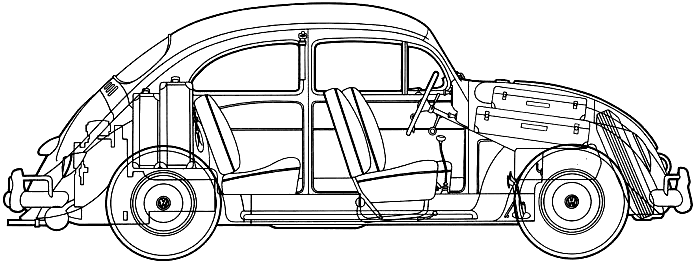 Car Volkswagen Beetle 1200 1964