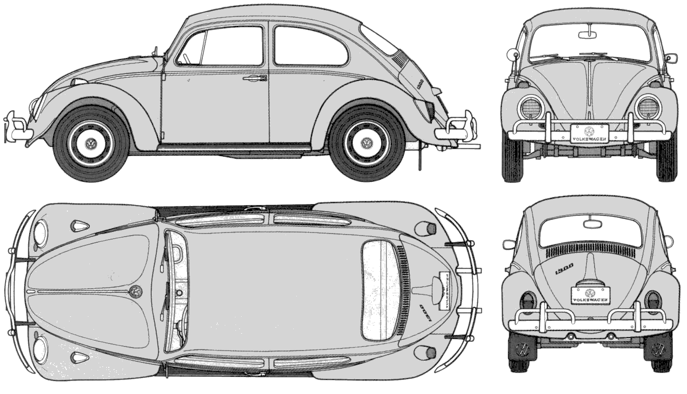 Car Volkswagen Beetle 1300 1963