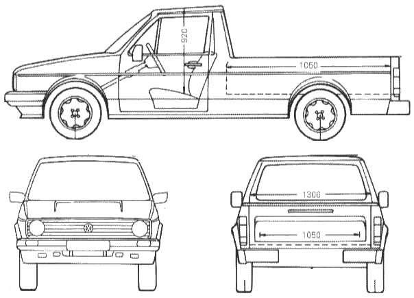 자동차 Volkswagen Caddy 1990