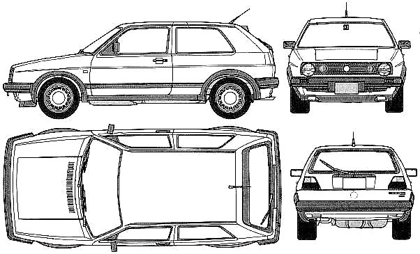 Karozza Volkswagen Golf GTI 16v 1988