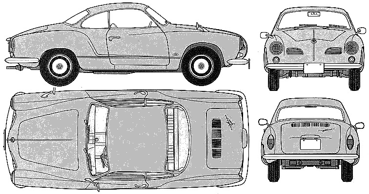 小汽车 Volkswagen Karmann-Ghia 1966