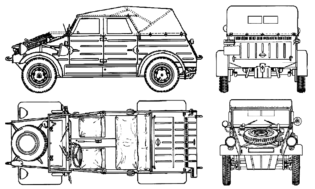 Karozza Volkswagen Kubelwagen 