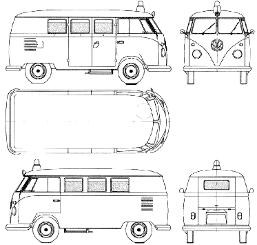 Karozza Volkswagen Microbus 1960-1963