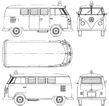 자동차 Volkswagen Microbus 1963-1967
