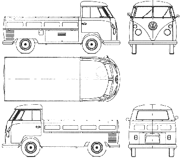 Karozza Volkswagen Pick-up 1963-1967 