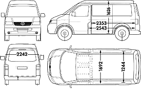 Karozza Volkswagen Transporter Van 2006