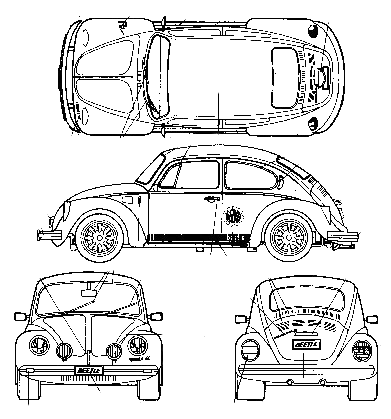 Karozza Volkswagen Type 1 (1300 Beetle) 