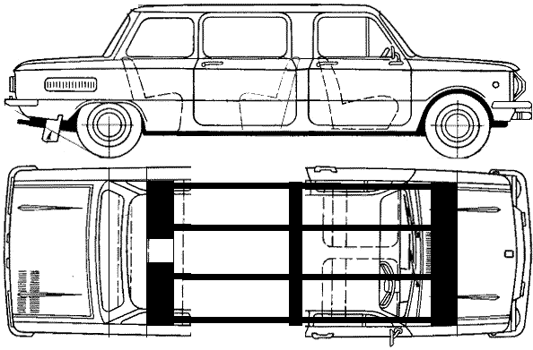 Cotxe ZAZ 968M Zaparozhets Limousine