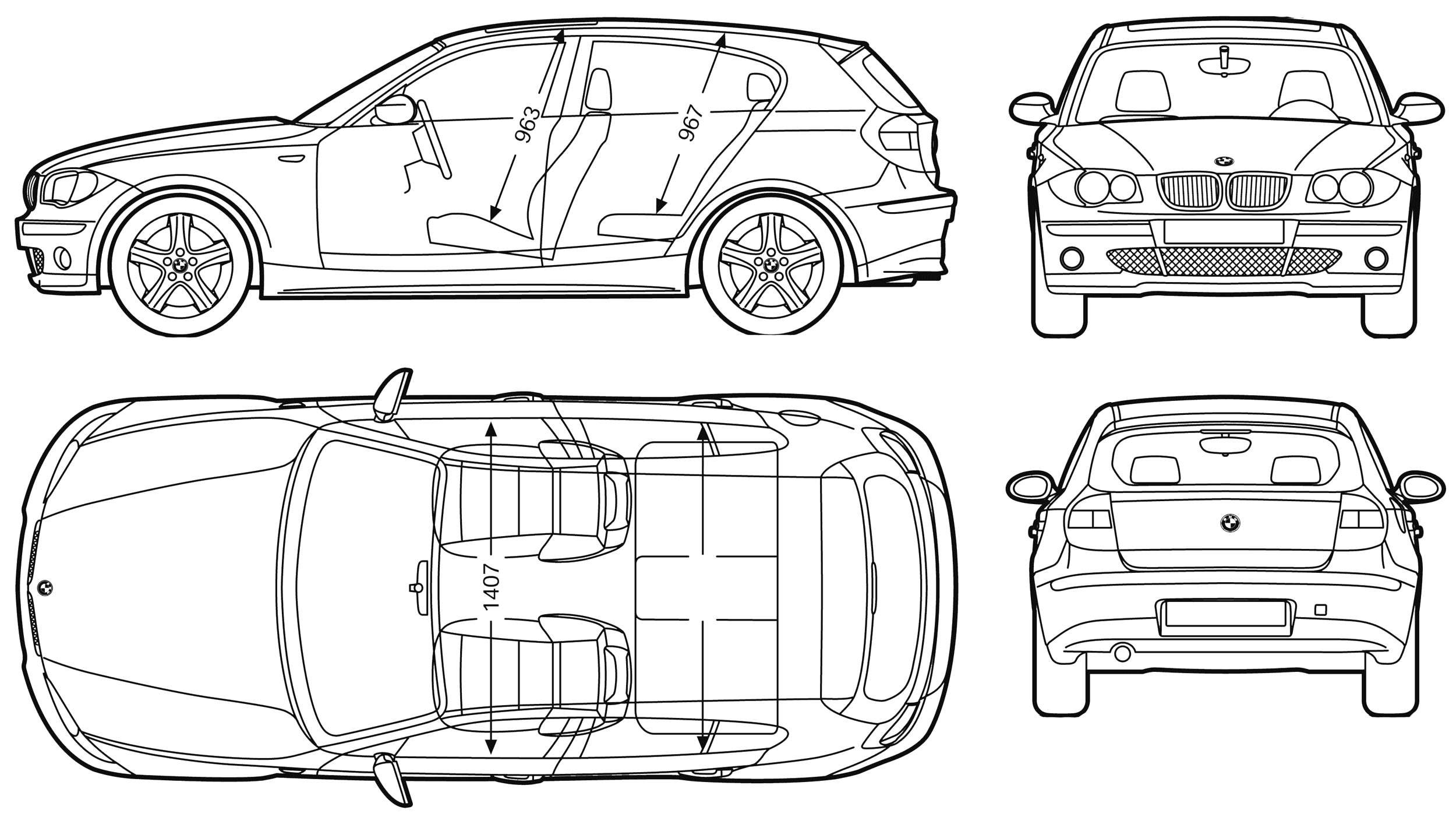 小汽车 bmw 1 series (e81) : 图片缩略图画出来的数字schematize汽车