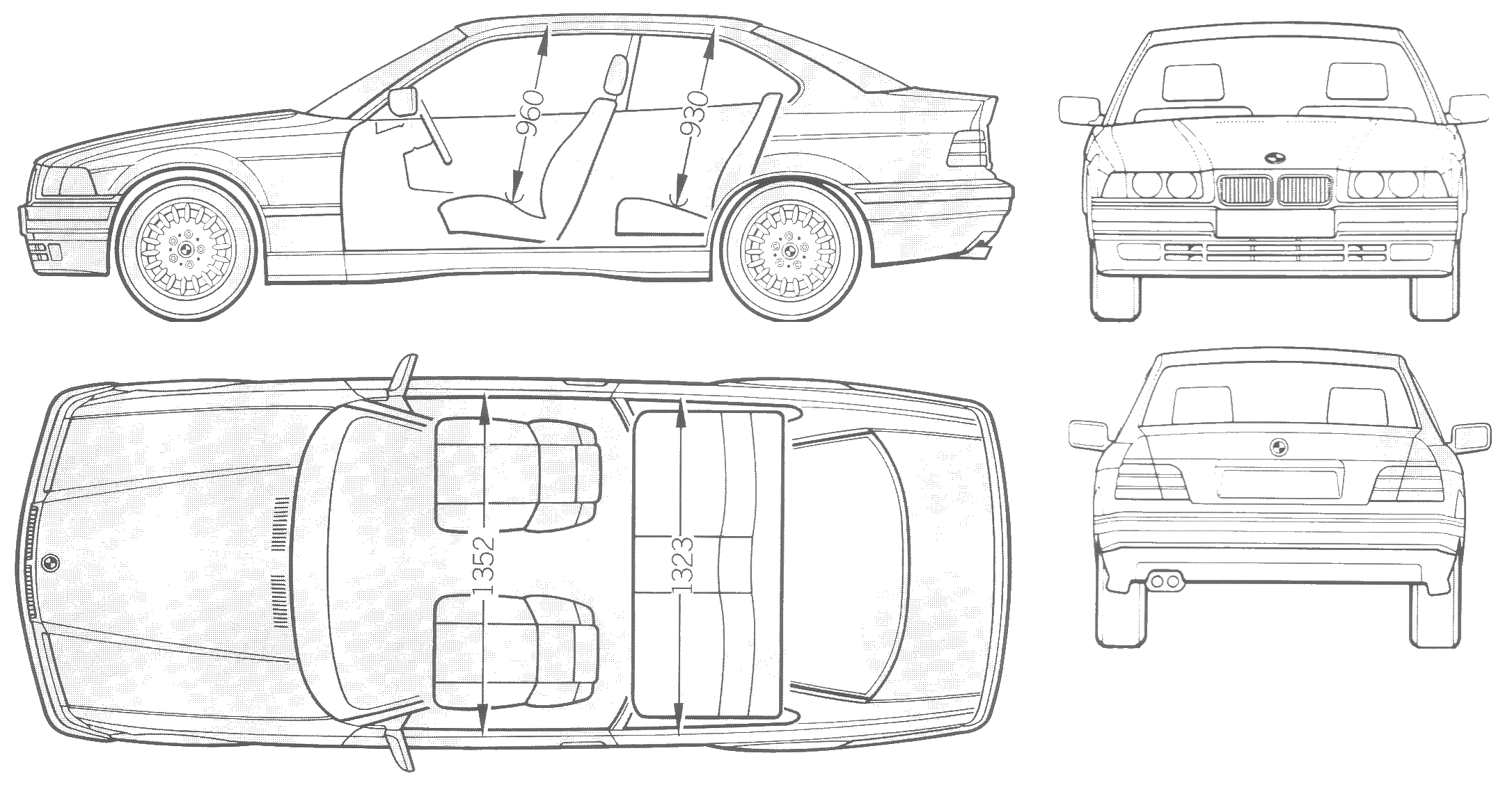 Car BMW 3 Coupe (E36) 