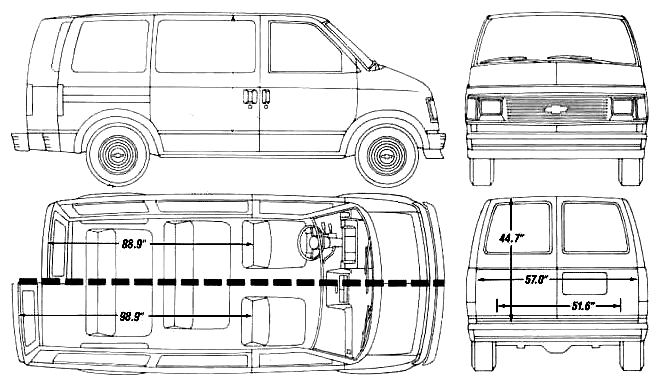 Cotxe Chevrolet Astro 1990