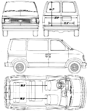 Automobilis Chevrolet Astro SWB 1990