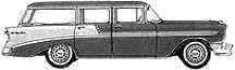 자동차 Chevrolet Bel Air Beauville Station Wagon 1956