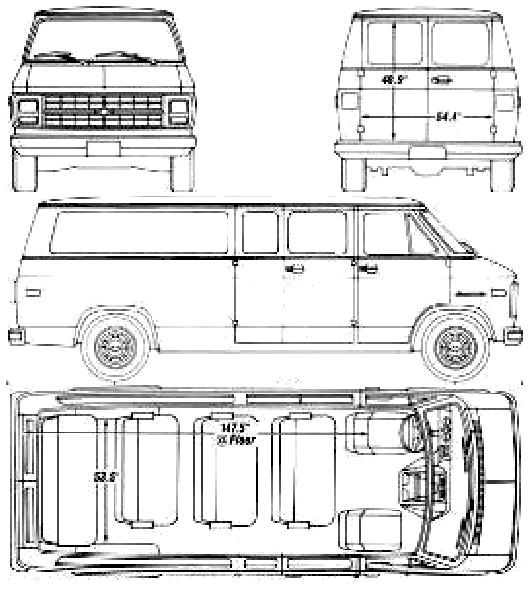 Karozza Chevrolet Sportvan 1990 