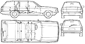 자동차 Ford E Granada Estate 1982