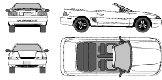 Mašīna Ford Mustang Convertible 2000