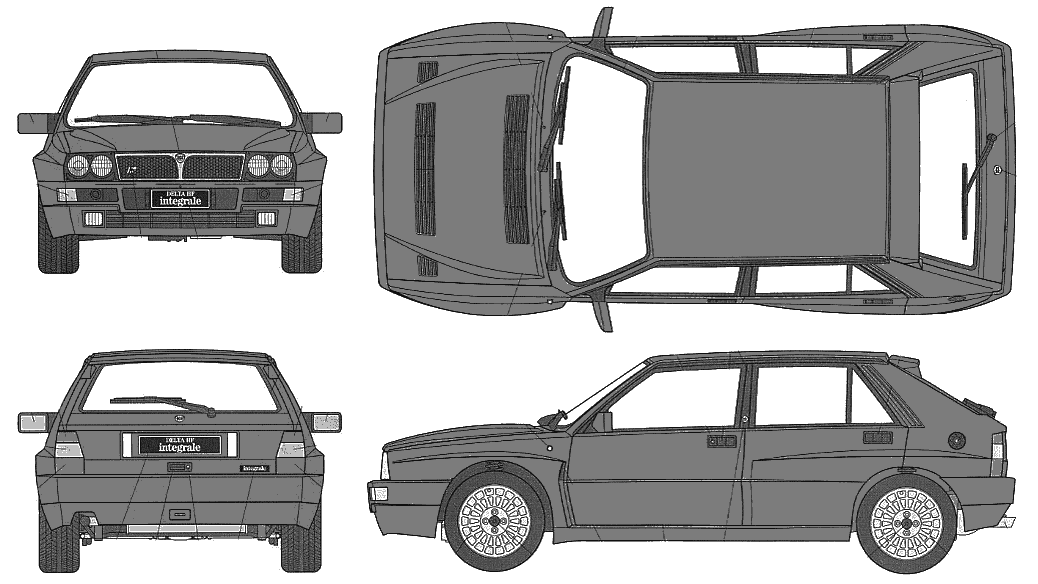 Automobilis Lancia Delta HF Integrale Evoluzione