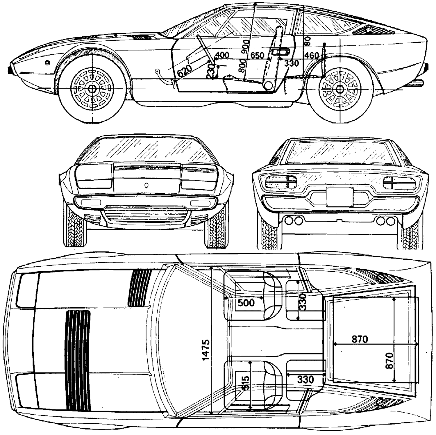 Cotxe Maserati Khamsin 1974