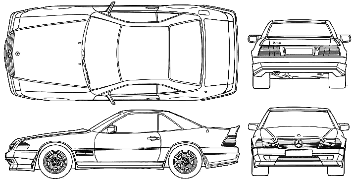 Auto Mercedes-Benz AMG 500SL 1991