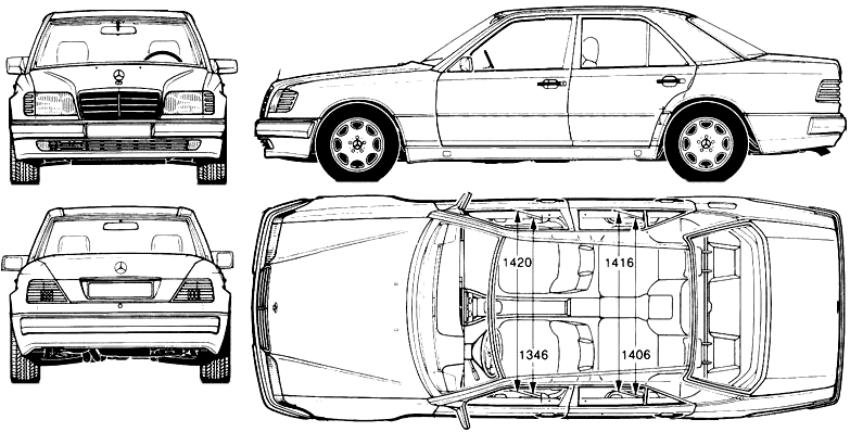 Karozza Mercedes Benz E500 W124 1994