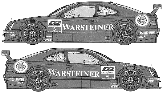 Karozza Mercedes CLK DTM 2000 Team Warsteiner