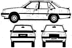 자동차 Mitsubishi Galant 2000 Turbo 1982