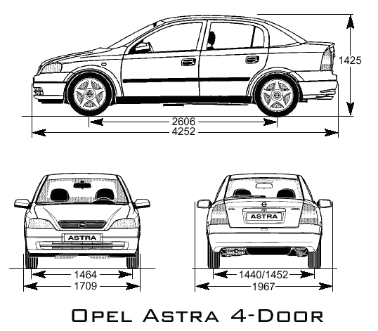 Karozza Opel Astra 4-Door 