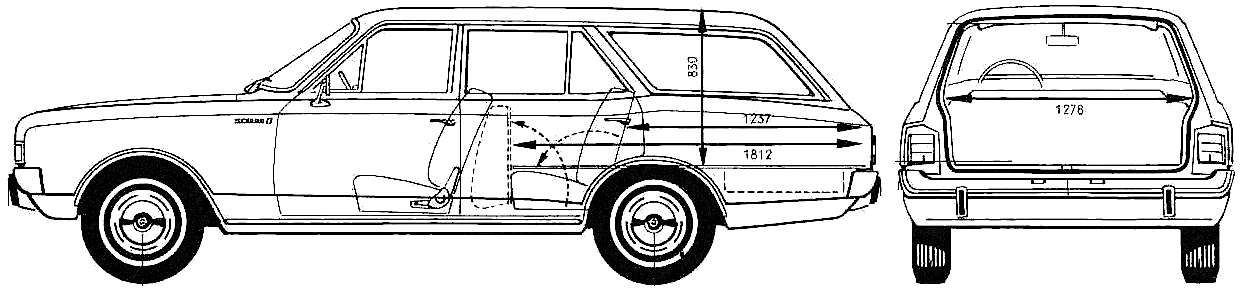 Karozza Opel Rekord C Caravan 1967