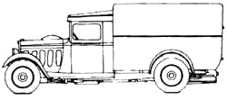 Karozza Peugeot 301T Fourgon L3 1933