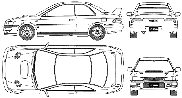 Mašīna Subaru Impreza WRX 2-Door 1996