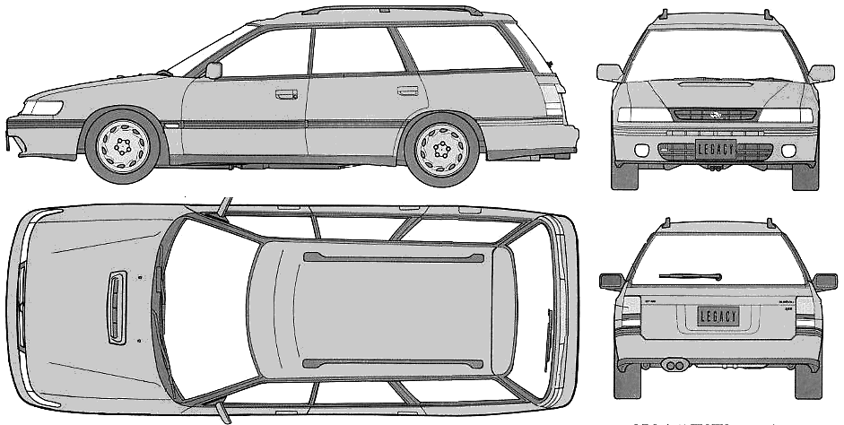 Automobilis Subaru Legacy Touring Wagon GT 1991