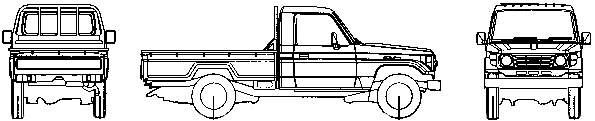 Cotxe Toyota Land Cruiser 70 Pick-up 1986